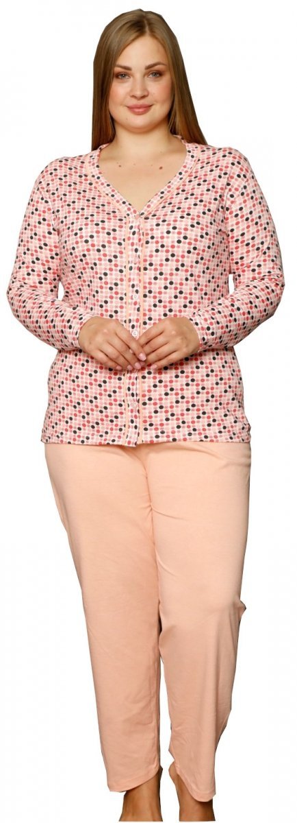 Piżama damska rozpinana KOŁA POMARAŃCZ R: