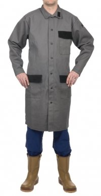 WELDAS-Arc Knight® fartuch laboratoryjny, wysokiej odporności trudnopalna bawełna 520 gr./m2 