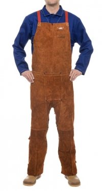 WELDAS-Lava Brown™ skórzane, przody ogrodniczek spawalniczych z dwoiny bydlęcej, 122 cm 44-7248 