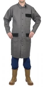 WELDAS-Arc Knight® fartuch laboratoryjny, wysokiej odporności trudnopalna bawełna 520 gr./m2 