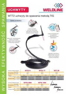 Uchwyt spawalniczy TIG WTT2 26 EB S-4m (przycisk)