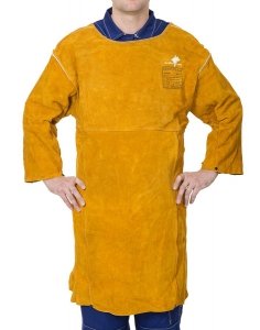 Weldas-Golden Brown™ skórzany fartuch spawalniczy z rękawami z dwoiny bydlęcej 44-2847