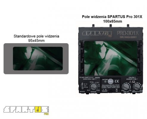 Przyłbica spawalnicza SPARTUS Pro 301X z kaskiem ochronnym