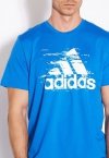 Adidas t-shirt męski Niebieski Ess Logo Ay7174