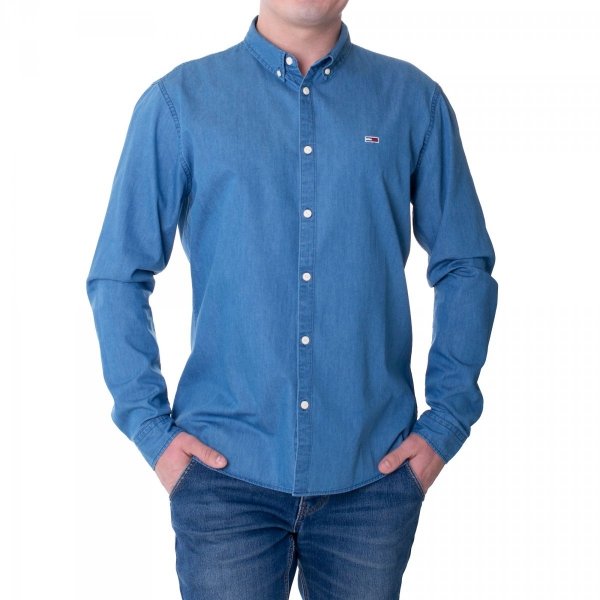 Tommy Jeans Koszula męska Tjm Cotton Denim Shirt Indigo DM0DM06562-447