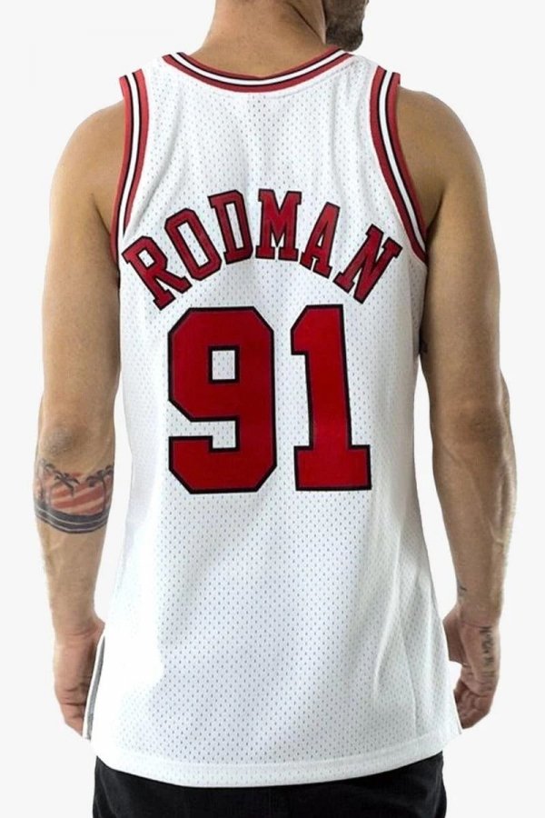 Mitchell &amp; Ness koszulka męska Chicago Bulls NBA Swingman Jersey Bulls 97-98 Dennis Rodman SMJYAC18079-CBUWHIT97DRDN