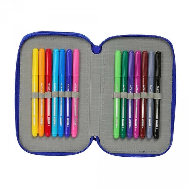Real Madryt piórnik z wyposażeniem triple filled pencil case 37 pcs 412624857