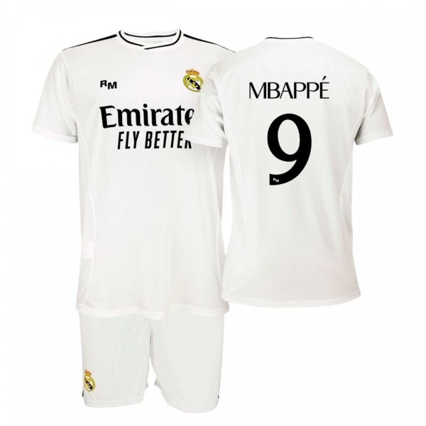Real Madryt komplet koszulka spodenki junior Mbappe Box Home RM 2024/25 RM24B1E