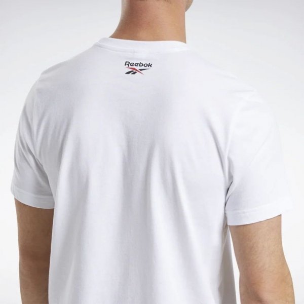 Reebok t-shirt męski biały Cl Gp Bball FT7453