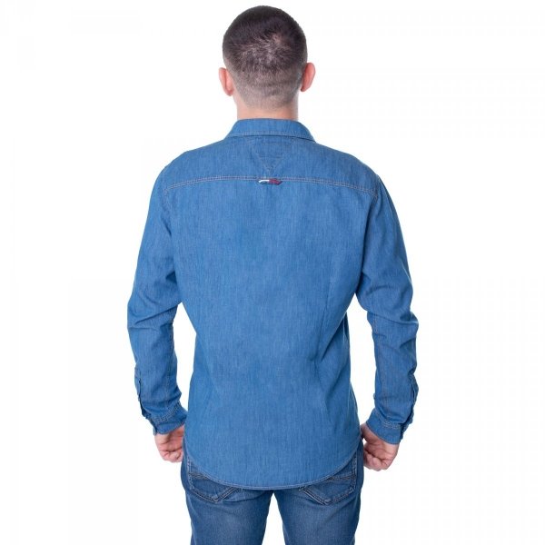 Tommy Jeans Koszula męska Tjm Cotton Denim Shirt Mid Indigo Dm0Dm08399-447