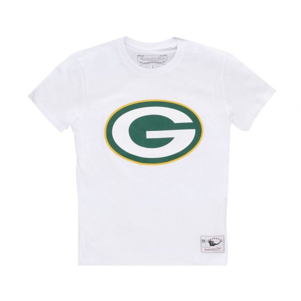 Mitchell &amp; Ness t-shirt NFL Team Logo Tee Green Bay Packers BMTRINTL1053-GBPWHIT