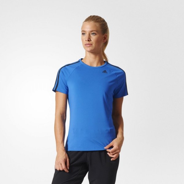 Adidas koszulka Climalite Designed To Move Tee 3S niebieska BK2683