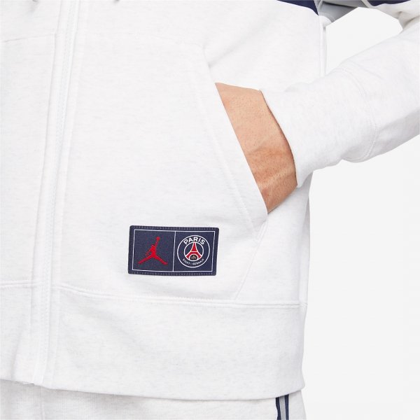 Jordan bluza męska z kapturem na suwak biała M J PSG Fleece FZ DB6481-051