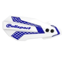 POLISPORT OSŁONY RĄK (LISTKI) MODEL MX FLOW Z UNIWERSALNYM ZESTAWEM MONTAŻOWYM YAMAHA YZ/YZF/WR '08-22' KOLOR BIAŁO NIEBIESKI 