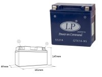 LANDPORT Kawasaki KFX 700 V-Force 04-07 akumulator żelowy bezobsługowy - zalany 