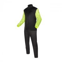 KOMBINEZON PRZECIWDESZCZOWY 2-CZĘŚĆ. REBELHORN RAIN BLACK/FLUO YELLOW S 