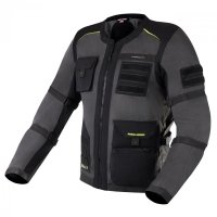 KURTKA MOTOCYKLOWA TEKSTYLNA REBELHORN BRUTALE DARK GREY BLACK FLUO YELLOW XL 