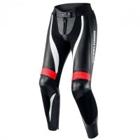 SPODNIE SKÓRZANE REBELHORN REBEL LADY BLACK/FLO RED/WHITE D34 