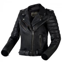 KURTKA SKÓRZANA OZONE RAMONES MODERN LADY MATT BLACK D7XL 