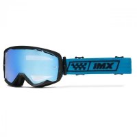 GOGLE IMX ENDURANCE RACE BLACK MATT/ BLUE - SZYBA IRIDIUM BLUE + CLEAR (2 SZYBY W ZESTAWIE) OS 