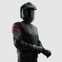 KURTKA TEKSTYLNA REBELHORN HIFLOW V BLACK/GREY/RED XXL 