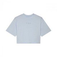T-SHIRT FOX LADY WORDMARK OS CROP PALE BLUE XS 