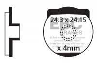 CFA316 - Klocki hamulcowe rowerowe (organiczne) EBC Brakes 