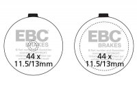 Klocki hamulcowe EBC FA046 (kpl. na 1 tarcze) 