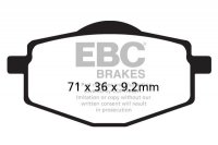 Klocki hamulcowe EBC FA101R (kpl. na 1 tarcze) 