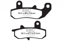Klocki hamulcowe EBC FA157R (kpl. na 1 tarcze) 