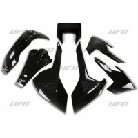 UFO KOMPLET PLASTIKÓW HUSQVARNA TX/TE/FE '17-'19 KOLOR CZARNY (Z OSŁONĄ LAMPY) 
