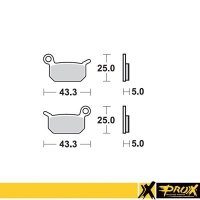 PROX KLOCKI HAMULCOWE KH325 KTM SX 50 PRZÓD / TYŁ, SX 65 TYŁ 