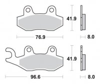 SBS KLOCKI HAMULCOWE KH135 / KH214 STREET PERFORMANCE (EXCEL) SINTER KOLOR ZŁOTY 
