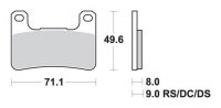 SBS KLOCKI HAMULCOWE KH379 RACING DUAL CARBON KOLOR CZARNY PASUJE DO: SUZUKI GSX-R 600/750/100/1300 PRZÓD 