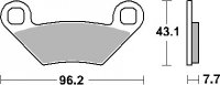 SBS KLOCKI HAMULCOWE KH475 OFF-ROAD SINTER KOLOR ZŁOTY PASUJE DO: POLARIS 500/550/850/1000 PRZÓD-TYŁ 