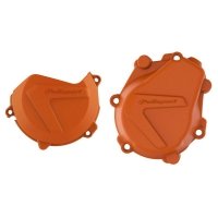 POLISPORT ZESTAW OSŁONA POKRYWY (DEKLA) ALTERNATORA ORAZ OSŁONA POKRYWY SPRZĘGŁA KTM EXC-F/XC-F 450 16-22; HUSQVARNA FC 450 16-1 