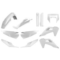 POLISPORT KOMPLET PLASTIKÓW (FULL KIT) HUSQVARNA TE/FE TPI 20-23 W ZESTAWIE OSŁONA LAMPY PRZEDNIEJ (8668700001) I OSŁONY AMORTYZ 