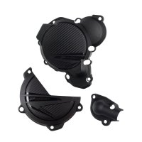 POLISPORT ZESTAW OSŁONA POKRYWY (DEKLA) ALTERNATORA ORAZ OSŁONA POKRYWY SPRZĘGŁA I OSŁONY POMPY WODY KTM SX/XC 250/300 23-25; HU 