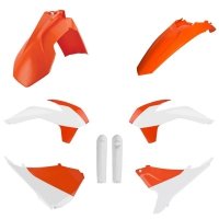 POLISPORT KOMPLET PLASTIKÓW (FULL KIT) KTM EXC/EXC-F 16 W ZESTAWIE OSŁONY AMORTYZATORÓW (8398600002) KOLOR POMARAŃCZOWY CZARNO B 