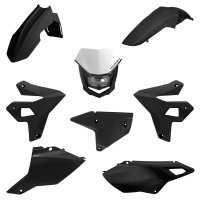 POLISPORT KOMPLET PLASTIKÓW SUZUKI DR-Z 400 (DRZ400) 00-24 W ZESTAWIE LAMPA PRZEDNIA (RESTYLING) KOLOR CZARNY 