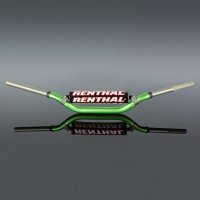 RENTHAL KIEROWNICA 1,1/8 CALA (28,6MM) MX TWINWALL 996 HANDLEBAR GREEN VILLOPOTO / STEWART PADDED KOLOR ZIELONY Z GĄBKĄ 