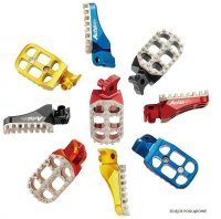 ACCEL PODNÓŻKI KAWASAKI KXF250 05-17, KXF450 07-17, ALUMINIUM T7075, KOLOR CZARNY, REGULOWANA SZEROKOŚĆ - PROMOCJA 