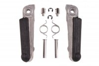 BIKETEC PARTS ZESTAW PODNÓŻKÓW (PODNÓŻKI) KIEROWCY KOMPLETNY Z MOCOWANIAMI HONDA CBR 250 86-94, NSR 250 85-96, VFR 400 87-92, (Z 