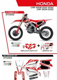 UFO KOMPLET PLASTIKÓW HOKIT125070 PLUS KOMPLET NAKLEJEK (OKLEIN) HONDA CRF 250R 22; CRF 450 21-22 W ZESTAWIE PRZEDNIA TABLICA (H 