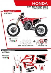 UFO KOMPLET PLASTIKÓW HOKIT125041 PLUS KOMPLET NAKLEJEK (OKLEIN) HONDA CRF 250R 22; CRF 450 21-22 W ZESTAWIE PRZEDNIA TABLICA (H 