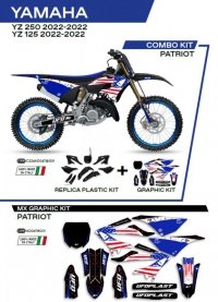 UFO KOMPLET PLASTIKÓW YAKIT324001 PLUS KOMPLET NAKLEJEK (OKLEIN) YAMAHA YZ 125/250 22 W ZESTAWIE PRZEDNIA TABLICA (YA04860) ORAZ 