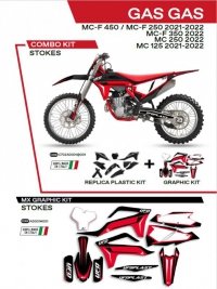 UFO KOMPLET PLASTIKÓW GGKIT702001 PLUS KOMPLET NAKLEJEK (OKLEIN) GAS GAS MC 125 21-22; MC 250 22; MCF 250/350/450 21-22 W ZESTAW 