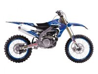 BLACKBIRD KOMPLET NAKLEJEK (OKLEIN) + POKROWIEC POSZYCIE NA SIEDZENIE YAMAHA YZ 125/250 22 DREAM 4 KOLOR NIEBIESKI/CZARNY 