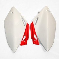 UFO BOCZKI TYLNE HONDA CRF 450R 07-08 KOLOR OEM (BIAŁY/CZERWONY) 