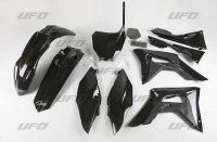 UFO KOMPLET PLASTIKÓW HONDA CRF 250R 18-21, CRF 450R 17-20 Z OSŁONAMI FILTRA POWIETRZA KOLOR CZARNY (HO123E001) 